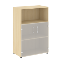 Шкаф средний широкий (2 низких фасада стекло) Yalta LT.ST-2.2 акация лорка